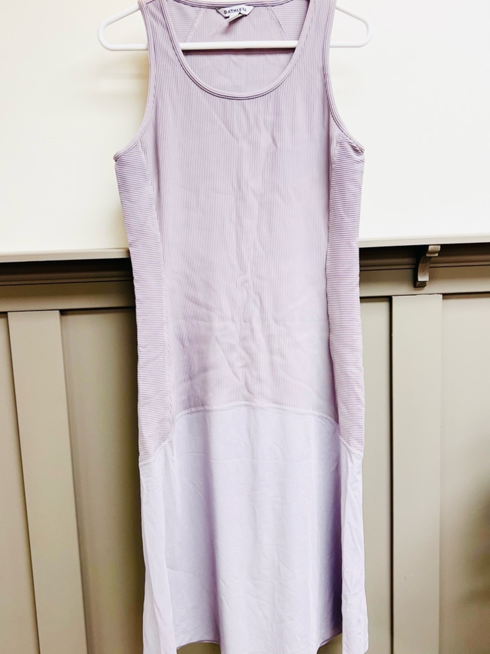Athleta Lavender Ribbed Tank Maxi Dress M (Fits L) NWT/NWOT